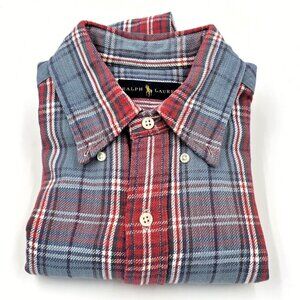 Polo Ralph Lauren Men's Long Sleeve Classic Flannel Shirt Medium Plaid NWO